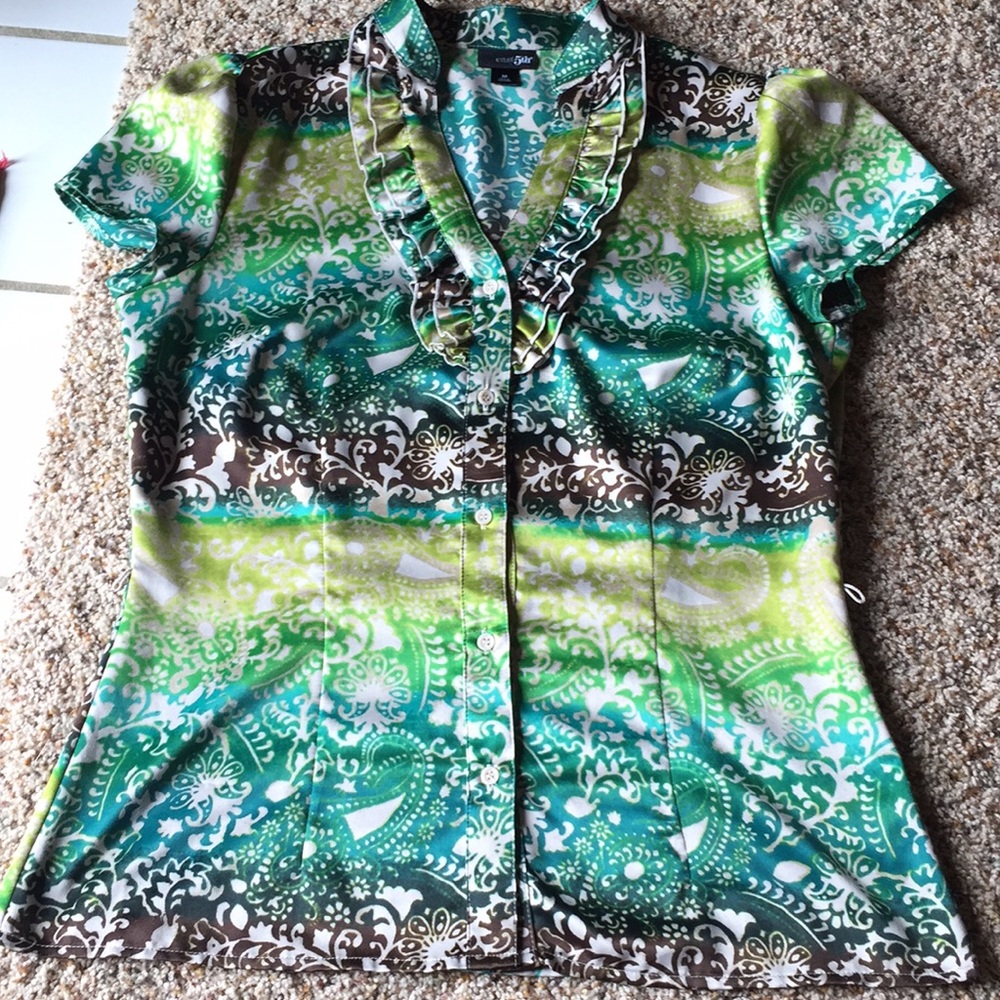 East 5th Silky Dress shirt Button Down M Fall